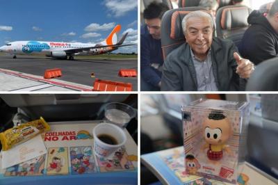 Mauricio de Sousa viaja com a GOL no avião ‘Mônica 60’