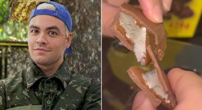 Luccas Neto se revolta ao comer ovo de chocolate mofado: 'Quase foi nossa última Páscoa'