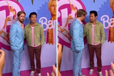 Não me toque! Climão entre Ryan Gosling e Simu Liu em evento de ‘Barbie’ viraliza