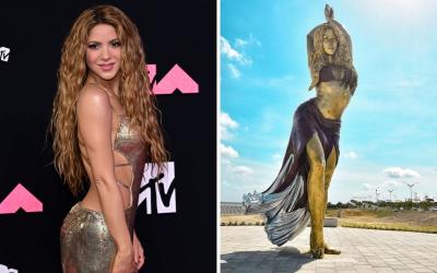 Shakira ganha escultura de mais de seis metros na Colômbia